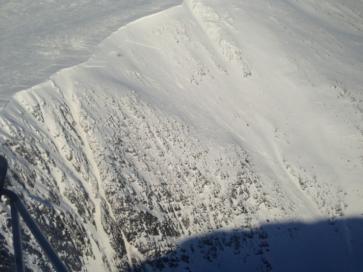Recent avalanche on a South aspect An Garbh Choire Braeriach
