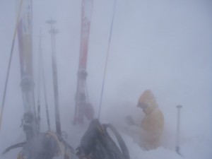 Snow and poor visibility