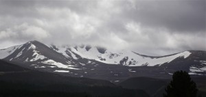 Snow and sleet over the tops.