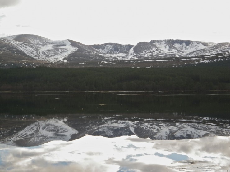 Northern Corries reflection from Loch Morlich