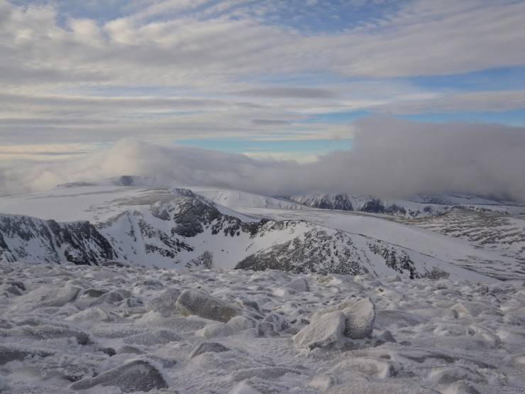 Looking toward the West from Cairngorm summit.