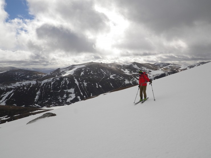 On the SE side of Cairngorm. The snowpack is bullet hard 