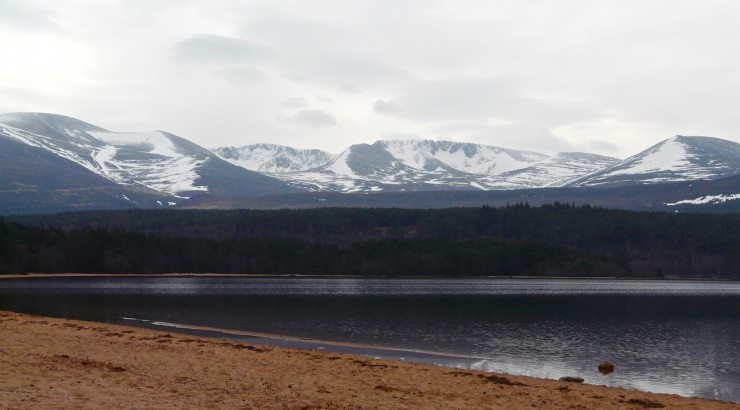 Northern Corries from Loch Morlich beach