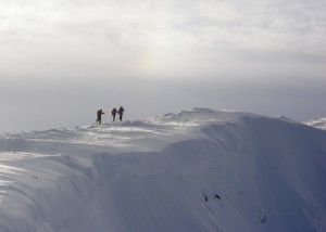 A calm day with layers of cloud.