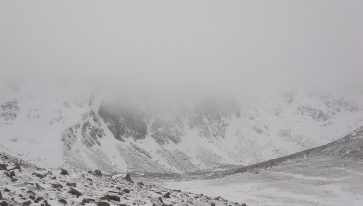 Sneachda looking quite bare after yesterdays snow storm.