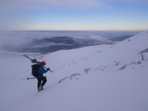 Cloud and wind arrived from the South-East