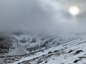 Cloudy, Windy and Cold on the Tops