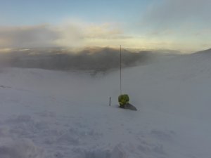 Strong winds and snow.