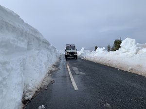 Storm force winds and snow