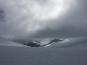 Softening snow