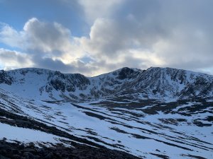 Icy and firm snow cover