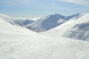 Sunshine and Drifting snow.