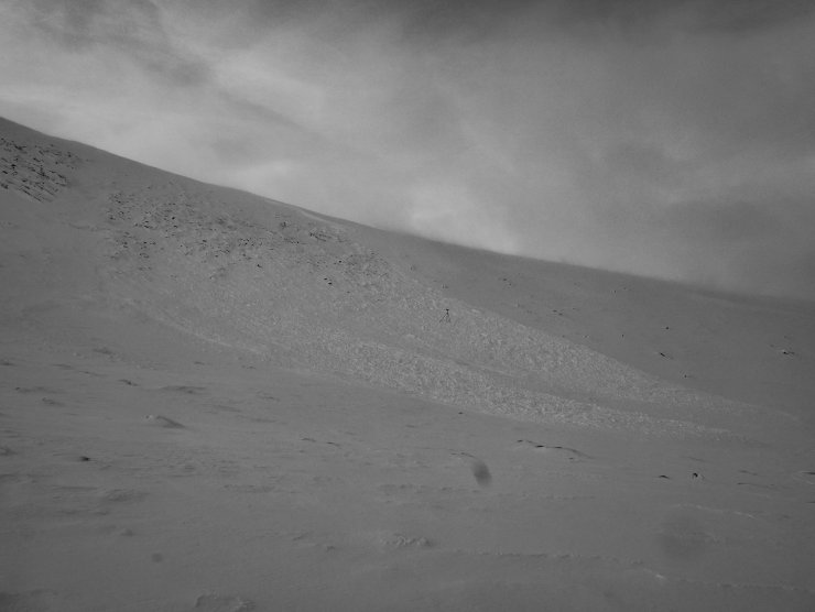 Size 2 windslab avalanche on a North-East aspect at around 1050 metres.