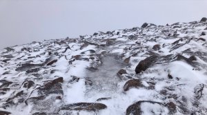 Poor visibility, crust and icy paths